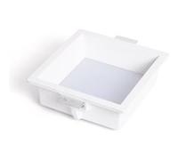 Collerette Downlight Led Intégration Plâtre/Pladur Carrée 18w Coupe 283x283 Mm Ugr17 2700k Blanc Chaud