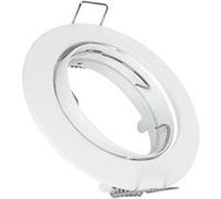 TechBrey Collerette Downlight Ronde Orientable pour Ampoule GU10/GU5.3 Coupe Ø 72mm Blanc Blanc