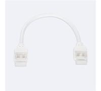 TechBrey Connecteur Hippo Double avec Câble pour Ruban LED RGB 220V WCOB Silicone Flex Largeur 12mm 12 mm Blanc translucide