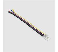 TechBrey Connecteur Ruban LED 24V RGB+CCT SMD Largeur 10 mm IP20 avec Câble RGB + CCT Multicolore