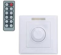 LEDKIA LIGHTING Contrôleur variateur Mural pour Ruban LED Monochrome 12/24V DC avec Télécommande IR Monochrome
