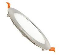 TechBrey Dalle LED 12W Ronde Extra-Plate Cadre Coupe Ø 155 mm Argentée 6000K Blanc froid Argenté