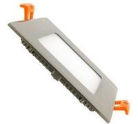 TechBrey Dalle LED 6W Carrée Extra-Plate Coupe 105x105 mm Argentée 5000K Blanc froid Argenté