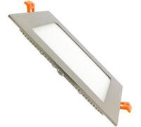 TechBrey Dalle LED Carrée Extra-Plate 12W Coupe 152x152mm Argentée 6000K Blanc froid Argenté