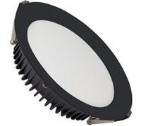 TechBrey Downlight LED 24W Rond Aero 130 lm/W 4000K Coupe Ø 200 mm Noir 4000K 1-10V Blanc neutre Noir