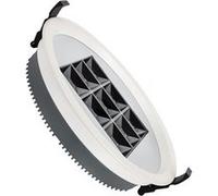 TechBrey Downlight LED 30W Rond AERO UGR13 Coupe Ø 200 mm 4000K Blanc neutre Blanc / Noir