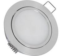 TechBrey Downlight LED 3W 12V DC Meuble avec Connecteur Rapide Coupe Ø 63 mm Orientable 4000K Blanc neutre Argent