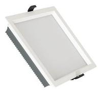 TechBrey Downlight LED 40W Carré Aero 130 lm/W Microprismatique Coupe 210x210 mm 3000K Blanc chaud Blanc