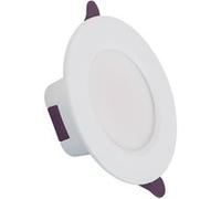 TechBrey Downlight LED 8W Rond Bain IP65 Coupe Ø 75 mm 2700K Blanc chaud Blanc G