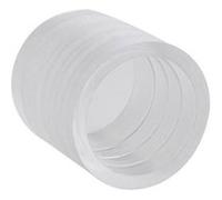 TechBrey Embout en PVC pour Gaine LED Ronde 220V AC IP65 Coupe tous les 100cm Transparent Transparent