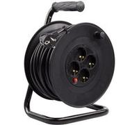 Enrouleur Extensible 50m 3x1.5mm avec Système ""Anti-Twist"" Noir