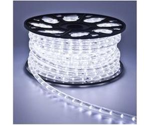 TechBrey Gaine LED Ronde 220V AC 36 LED/m Blanc Neutre IP65 sur Mesure Coupe Tous les 100cm 15 m Blanc