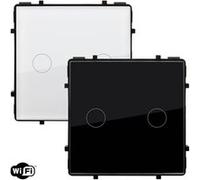 TechBrey Interrupteur Tactile WiFi Double Modern Blanc Blanc