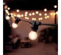 LEDKIA LIGHTING Kit Guirlande Lumineuse Extérieure IP44 5m Noir + 5 Ampoules LED Filament B22 2W G45 4000K Blanc neutre | Idéal pour Noël
