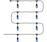 Kit Guirlande Waterproof 5.5m Noire + 8 Ampoules Led E27 G45 3w De Couleurs Multicolore