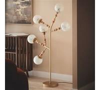 Ledkia Lampadaire Métal et Verre Routi Doré