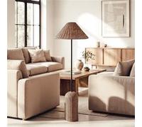 TechBrey Lampadaire Rotin Nara S Brun Brun