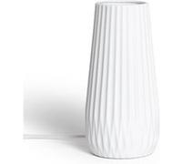 LEDKIA LIGHTING Lampe à poser Teide - Design moderne, E14 - 140x140x290 mm, Blanc, Porcelaine