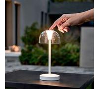 Ledkia Lampe à Poser LED Portable pour Extérieur Métal avec Batterie Rechargeable Lendora Blanc