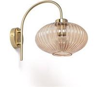 TechBrey Lampe Murale Métal et Verre Basile Ambre Ambre G