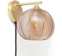 TechBrey Lampe Murale Métal et Verre Klimt Ambre Ambre G