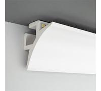 TechBrey Moulure Arc 2m pour 2 Rubans LED Blanc Blanc
