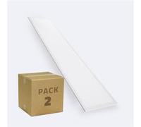 Ledkia Pack 2 Panneaux LED 120x30 cm 40 W 4800 lm Certadrive avec Câble de Sécurité No