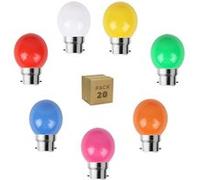TechBrey Pack 20 Ampoules LED B22 3W 240 lm G45 Monochrome Orange Orange G