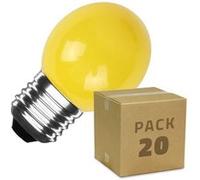 TechBrey Pack 20 Ampoules LED E27 3W 300 lm G45 Monochrome Bleu Bleu G