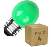 TechBrey Pack 4 Ampoules LED E27 3W 300 lm G45 Verte Vert Vert G