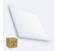 TechBrey Pack de 2 Panneaux LED 60x60 cm 40W 4000lm 3000K PHILIPS Certadrive Blanc chaud Lot de 2 Blanc