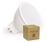 TechBrey Pack de 5 Ampoules LED 12V GU5.3 6W 550 lm MR16 No Flicker 4000K Blanc neutre