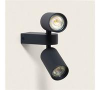 Plafonnier Aluminium Aritz 2 Spots Noir