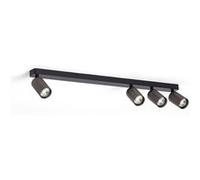 Plafonnier Aluminium Breixo 4 Spots Noir