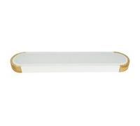 LEDKIA LIGHTING Plafonnier LED 18W Bois et Aluminium 140x650 mm CCT Sélectionnable Dari Lang pour chambre, salon, cuisine Blanc