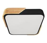 LEDKIA LIGHTING Plafonnier LED 18W Carré Bois et Aluminium 325x325 mm CCT Sélectionnable Semi-Dari pour chambre, salon, cuisine Blanc