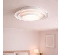 TechBrey Plafonnier LED 26W Métal Rond Ø400 mm CCT Sélectionnable Telmor Blanc Blanc