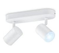 TechBrey Plafonnier LED Dimmable CCT Sélectionnable Smart WiFi+Bluetooth 4.9W Deux Spots WiZ Imageo Blanc Blanc G