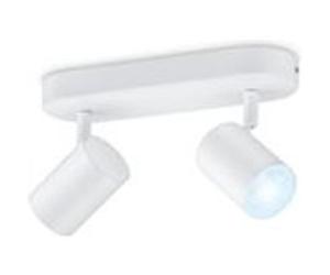 TechBrey Plafonnier LED Dimmable CCT Sélectionnable Smart WiFi+Bluetooth 4.9W Deux Spots WiZ Imageo Blanc Blanc G