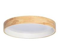 Ledkia Plafonnier LED bois rond - Blanc
