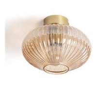 TechBrey Plafonnier Métal et Verre Basile Ambre Ambre