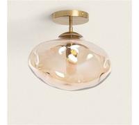 LEDKIA LIGHTING Plafonnier Métal et Verre Halych pour chambre, salon, cuisine Transparent