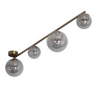 LEDKIA LIGHTING - Plafonnier Moonlight Brass | Métal et Verre | 4 Spots Orientables | Compatible Ampoules G9 | Ambiance Personnalisée | Design Élégant, Rose