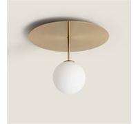 LEDKIA LIGHTING Plafonnier Métal et Verre Moonlight Brass pour chambre, salon, cuisine Doré