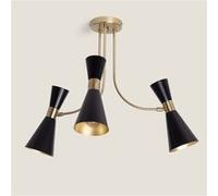 LEDKIA LIGHTING Plafonnier Métal Jigger 3 Spots pour chambre, salon, cuisine Blanc