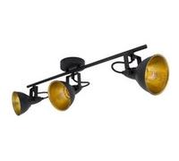 TechBrey Plafonnier Orientable Métal 3 Spots Noir Emer Noir Noir G