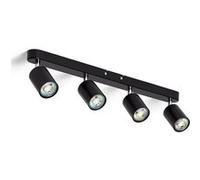 LEDKIA LIGHTING Plafonnier orientable Albus Black Large – Métal 4 spots – Noir