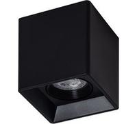 TechBrey Plafonnier Space Carré Noir avec Ampoule GU10 6000K Blanc froid Noir