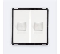 Ledkia Prise Internet RJ45 CAT 6 + RJ11 Blanc