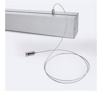 TechBrey Profilé Aluminium Suspendu pour Rubans LED jusqu'à 22 mm Blanc 2 m Blanc translucide Blanc